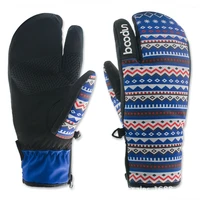 boodun new winter snowboard gloves for women ski gloves windproof waterproof non slip skating skiing gloves cotton warm mittens