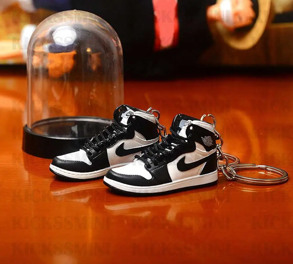 a pair w metal ring Дропшиппинг aj1 Chicago «не для перепродажи Красный» брелок в виде кроссовка Air Jordan 1 3D мини-кроссовки, запатентованный спортивный обувной брелок с кроссовком - Цвет: a pair w metal ring