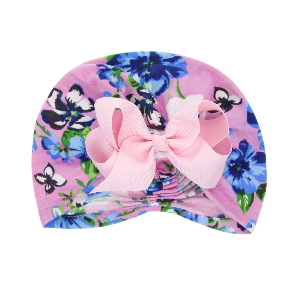 Детские шапки Весенняя шапка с бантом для малышей Милая хлопковая новорожденных