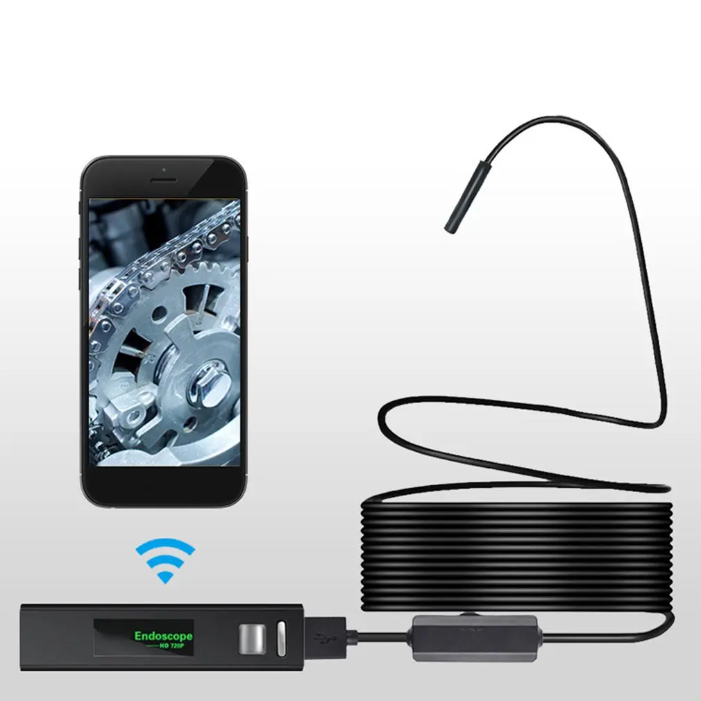 1 шт. черный 1200P Ультра Прозрачный эндоскоп для Apple Android Wifi мобильный телефон 8 мм