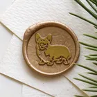 Красивая печать корги, печать для любителей собак, воск, Фотопечать для домашних животных, свадебные приглашения, подарочная упаковка