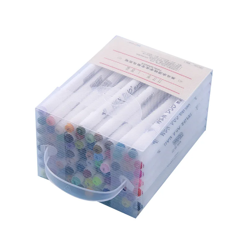 

12/24/48/80pcs Color Marker Pen Manga Drawing Markers Alcohol Based Sketch Felt-Tip Oily Twin Brush Pen Art Supplies