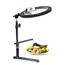 Photography Adjustable Table Stand Set Tripod Top Mini Monopod Selfie Light Holder with 1/4 Screw Thread for Photo Vlogs Cooking