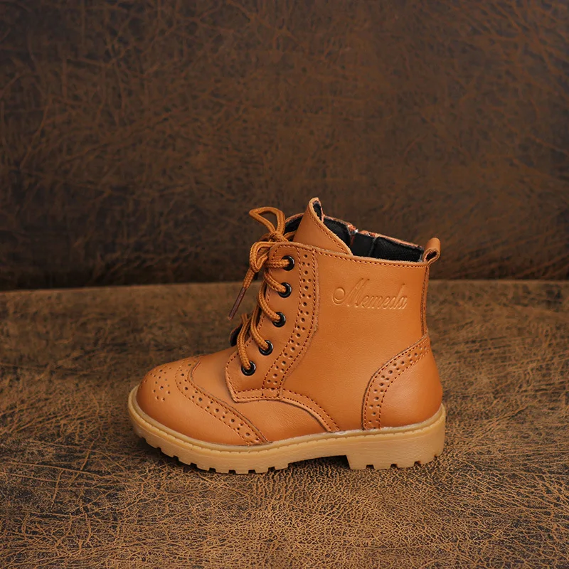 2019 зимние плюшевые ботинки из натуральной кожи для малышей ботильоны маленьких