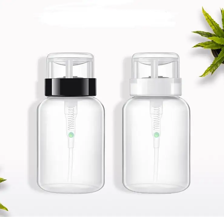 

200ml Nail Polish Pump Dispensers Lockable Bottle for Nail Polish and Makeup Nail DIY Manicure Tools Push Down Empty SN945