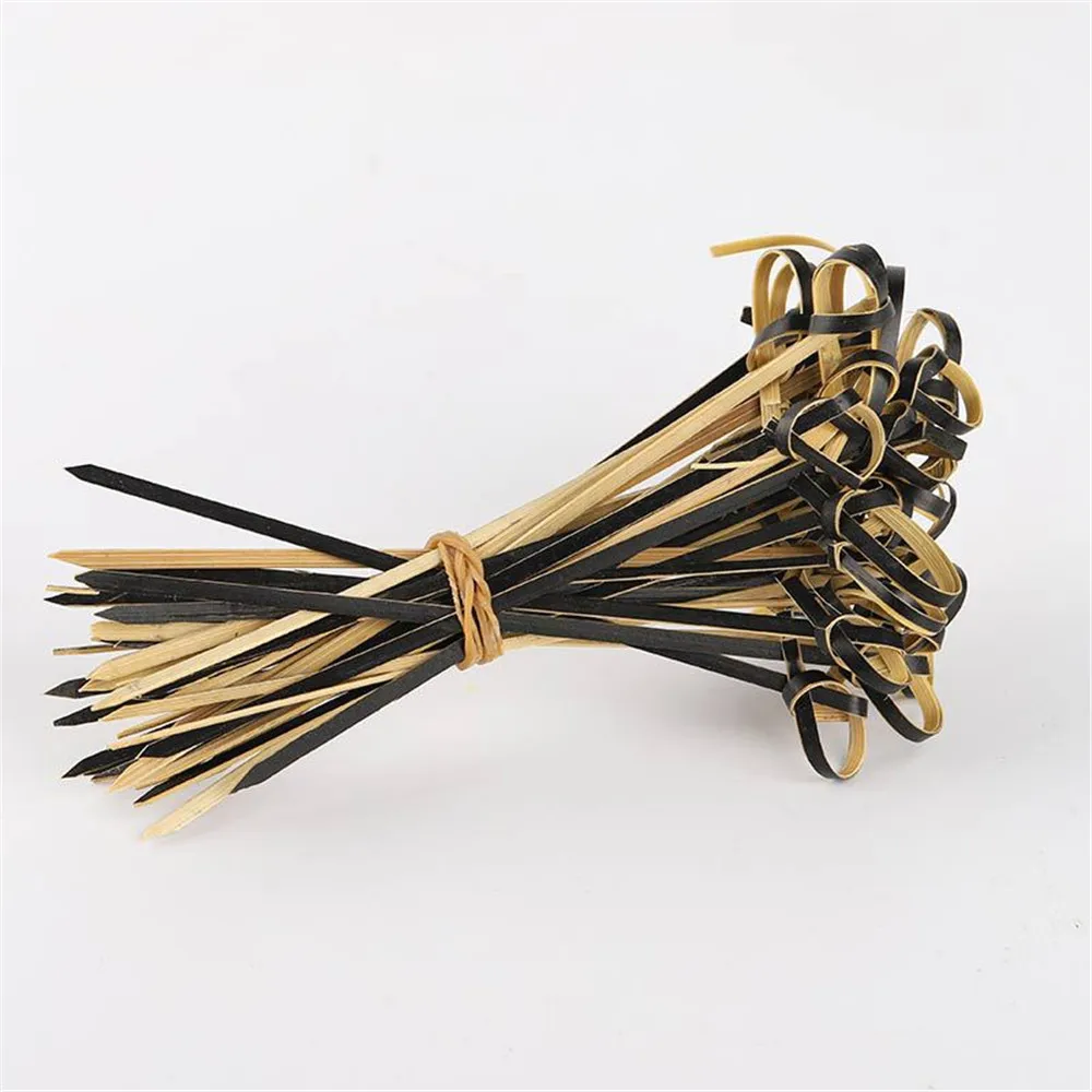 Одноразовые Бамбуковые вилки витые палочки для вечерние тов десертов еды