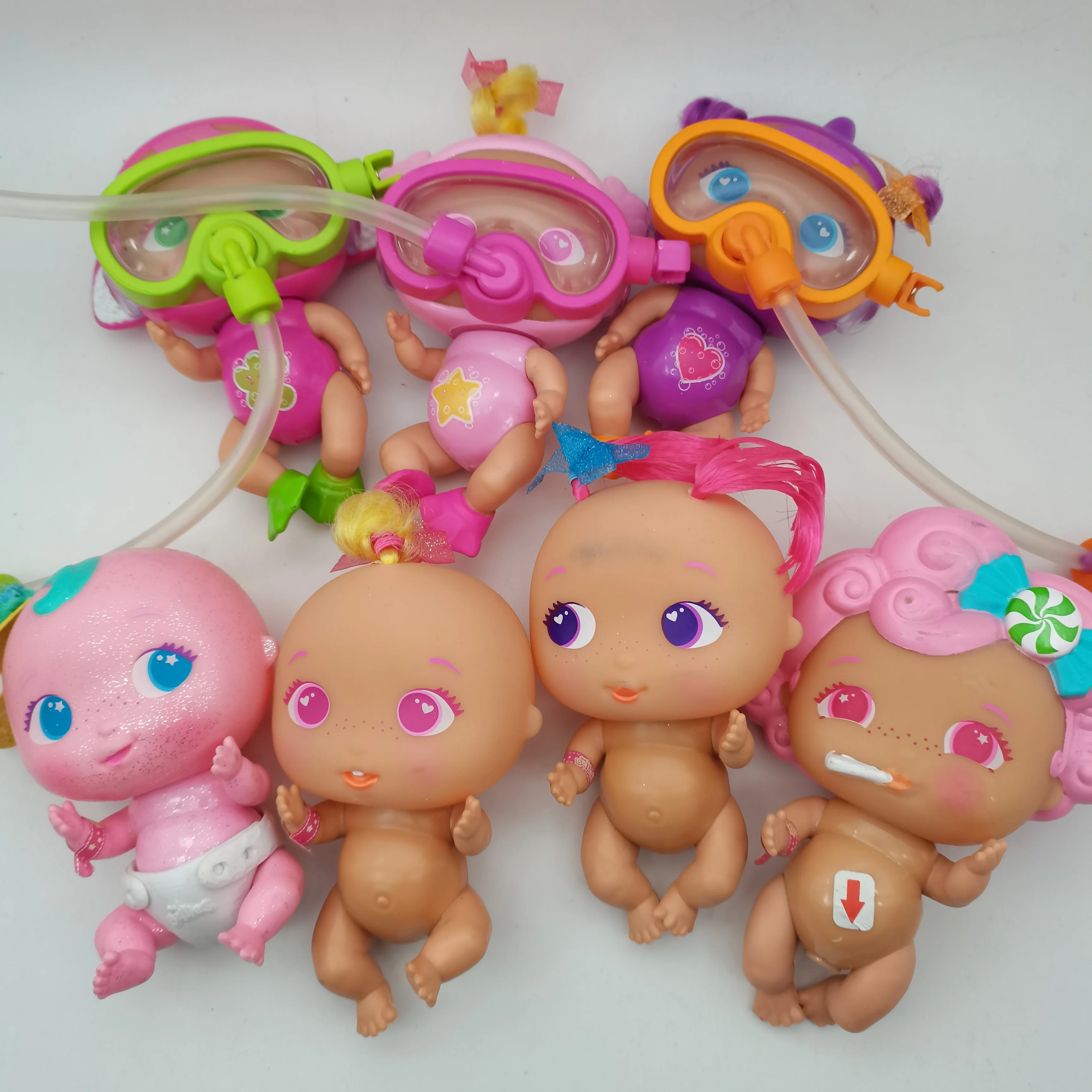

Mini Pinky Mini Boo Mini Muak Yummy Bubblefart Achoo Baby The Belly Doll Action Figure Model Original 4" Gifts Toys