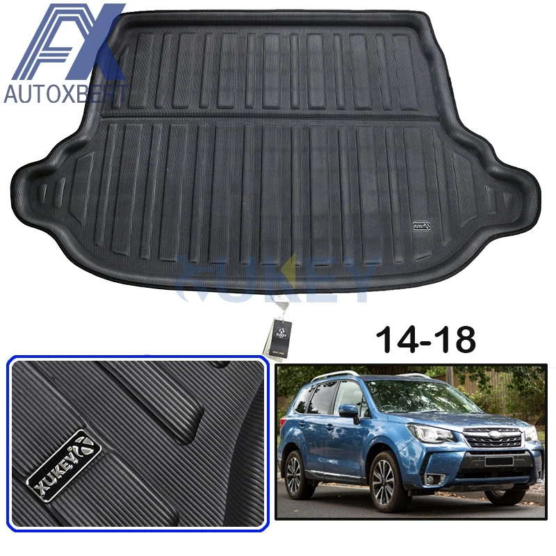 AX Fit For Subaru Forester SJ 2013-2018 Rear Trunk Tray Boot Liner Cargo Floor Mat Pad Protector 2014 2015 2016 Accessories