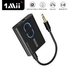 1Mii ML300 Portable Bluetooth-compatible Audio Receiver Transmitter aptX LL HD 280mAH Battery 3.5mm Aux BT Adapter for TV Car PC