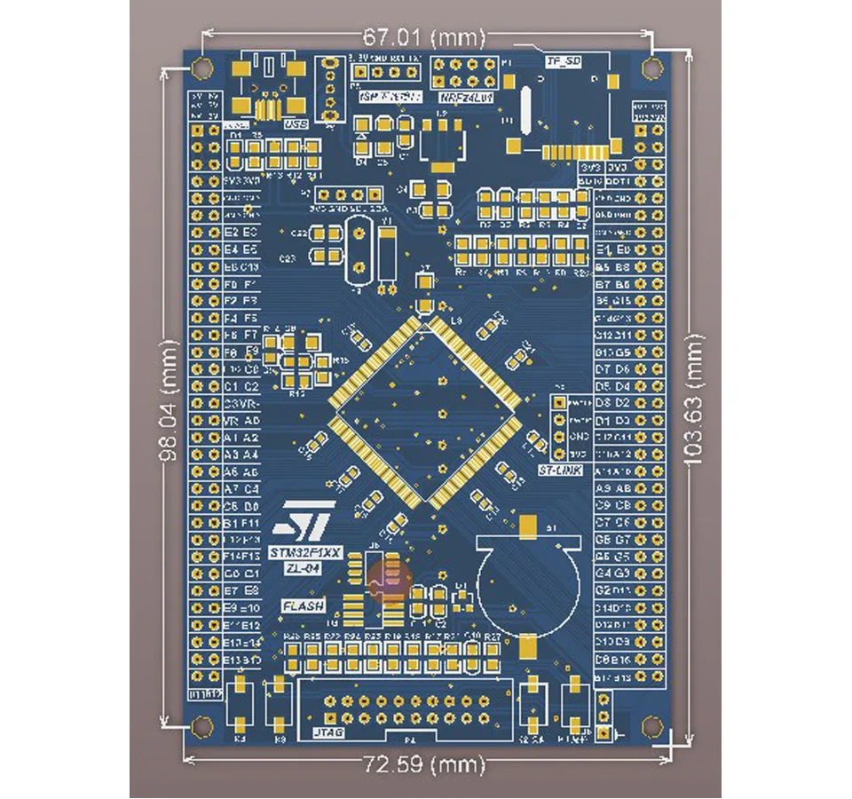 STM32F103 пустая доска для разработки DIY сварочный рычаг Cortex M3 MCU STM32F103ZCZDZEZFZGT6 LQFP144 Pin 2