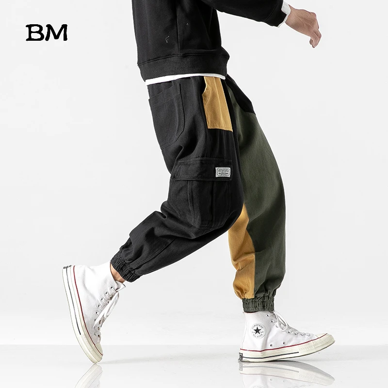 Модные штаны в стиле хип-хоп с вышивкой 2019 уличная одежда Корейском для бега Harajuku