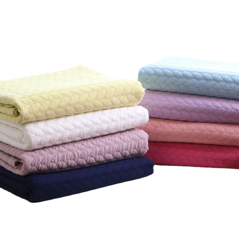 

Wide 61inch Cotton Clip Twist Material Knitted Fabric Quilting Thick Autumn Winter Air layer Clothing Fabric By the Half Yard