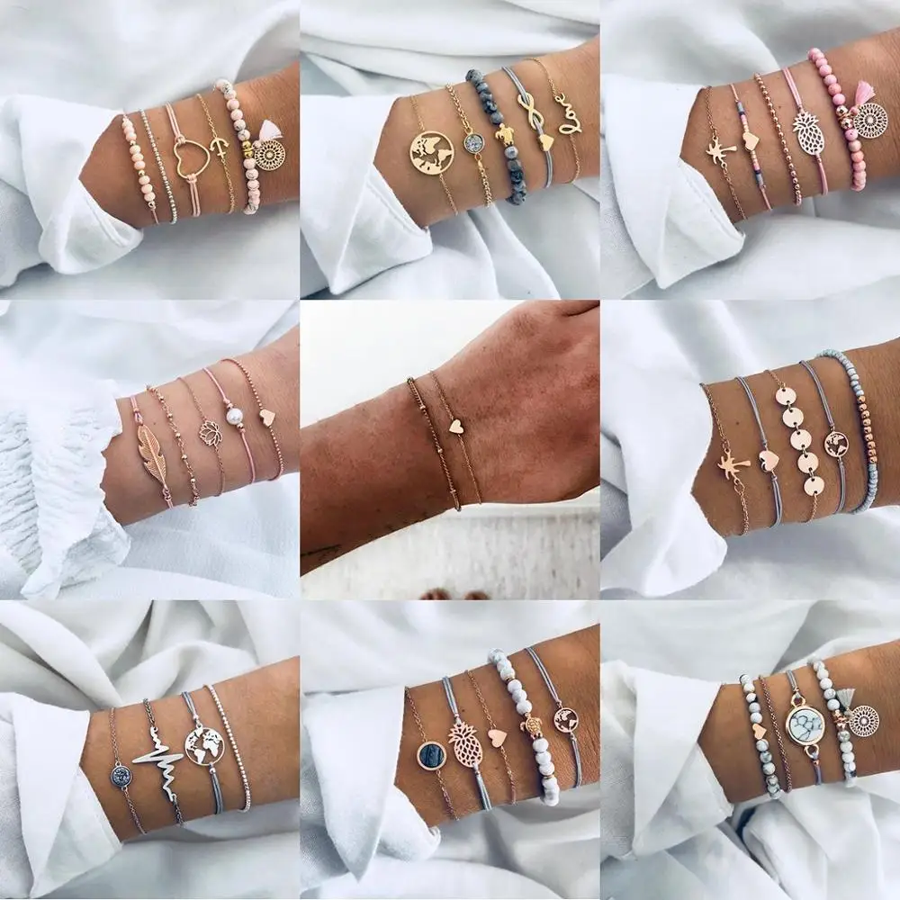 Бусины ручной работы в виде сердечного ритма 26 стилей|Браслеты| |