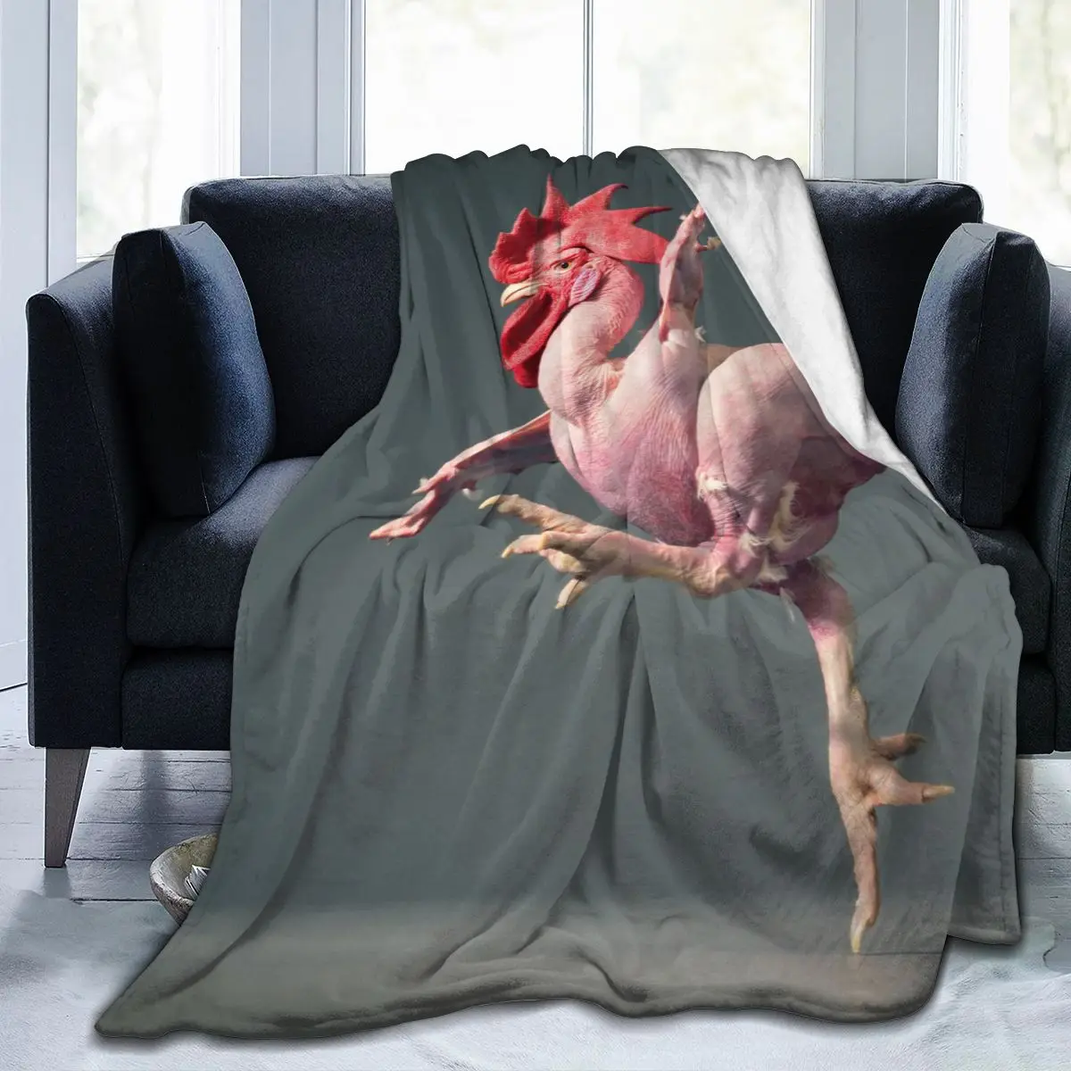 

animal Chicken 3D printing printed blanket bedspread blanket retro bedding square picnic wool soft blanket