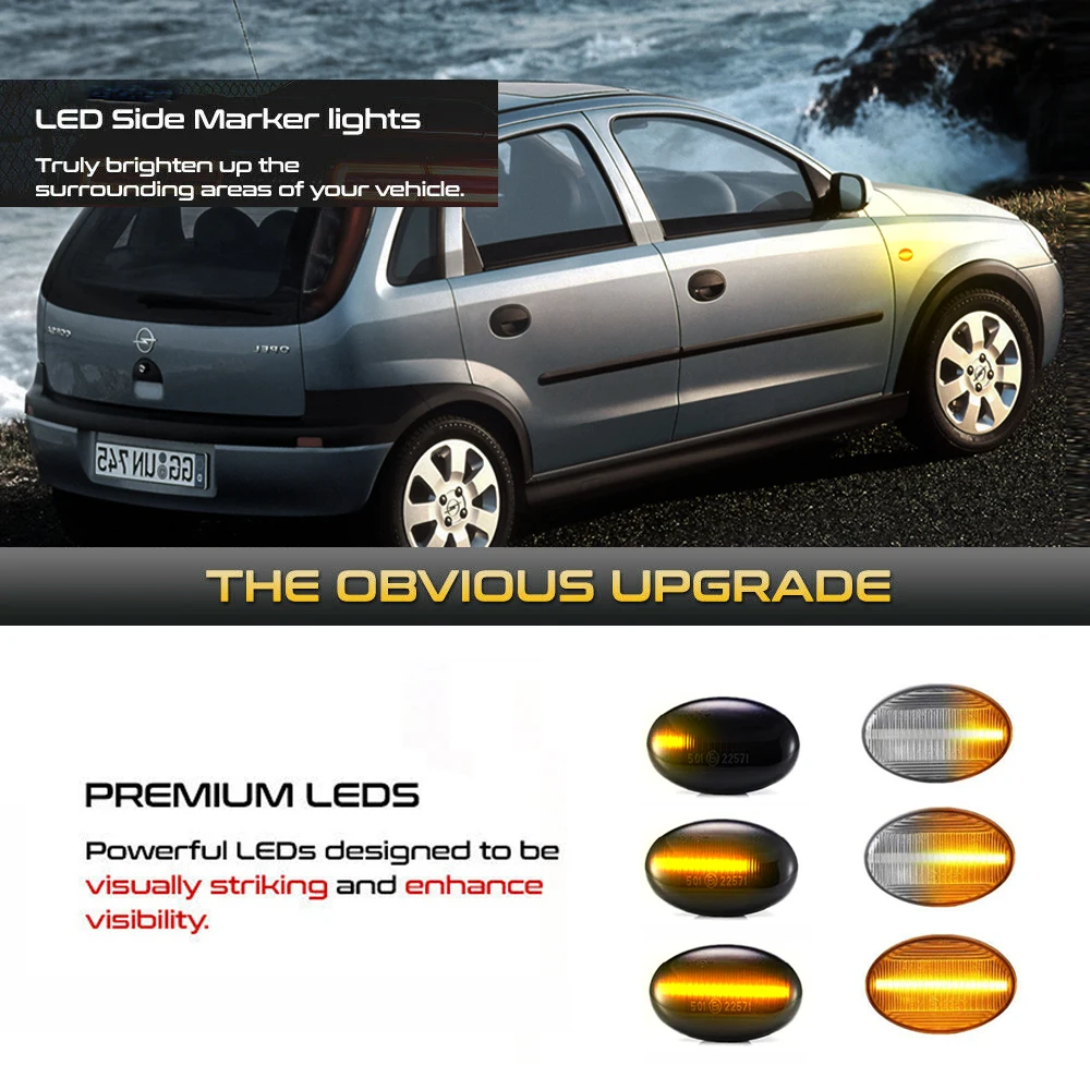 2 шт. Автомобильные светодиодные сигналы поворота для Opel Corsa C B Astra F Meriva A Combo Sintra