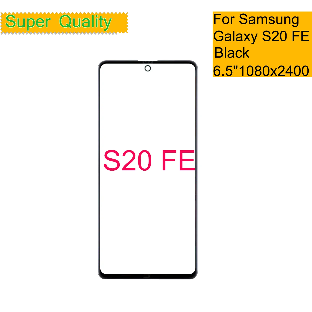 10Pcs/Lot For Samsung Galaxy S20 FE S20FE S20 Lite G780 G780F Touch Screen Panel Front Outer LCD Glass Lens With OCA Hollow Glue