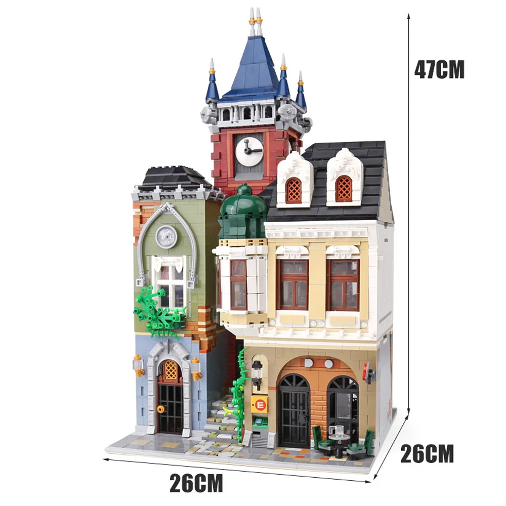 

Creator Expert Moc Bricks The Brickstive Old Town Pub Modular Bricks 4030PCS City Stree View Moc Building Blocks