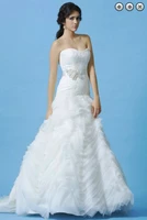 h free shipping new fashion 2016 bridal gown brides white organza long dress removable belt plus size designer wedding dresses