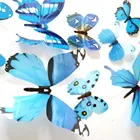 Изысканные 3D яркие красочные реалистичные бабочки наклейки на стену самоклеящаяся живопись DIY симпатичное панно наклейки Свадебный домашний декор