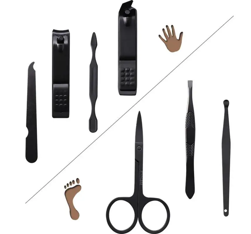 7 шт. машинка для стрижки ногтей из нержавеющей стали напильники триммер набор