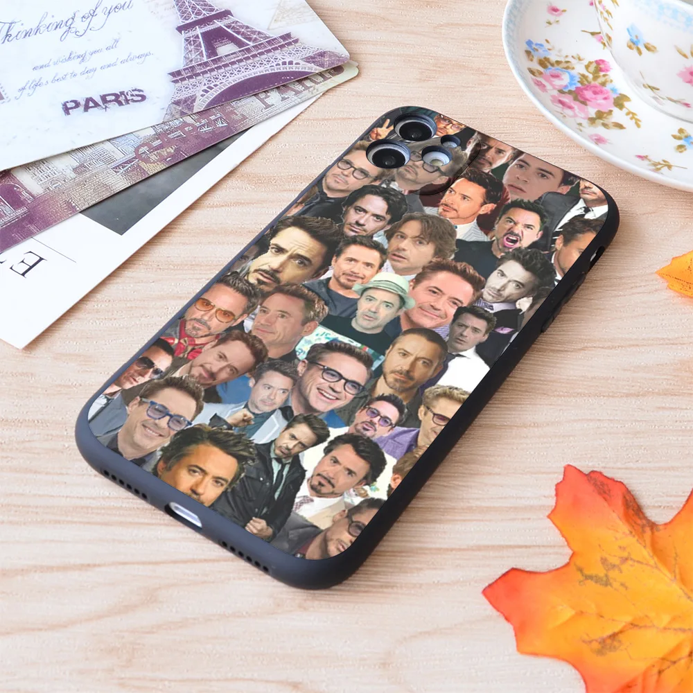 

For iPhone Robert Downey Jr. Collage Print Soft Matt Apple iPhone Case