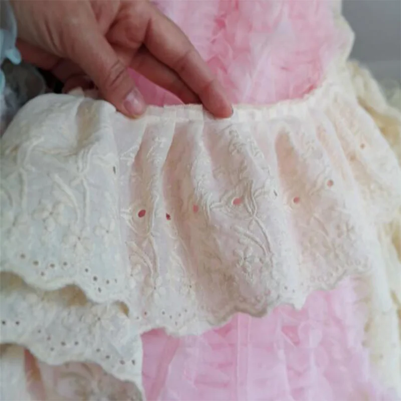 13 см широкая Роскошная вышивка желтым цветком кружевная ткань отделка тесемка