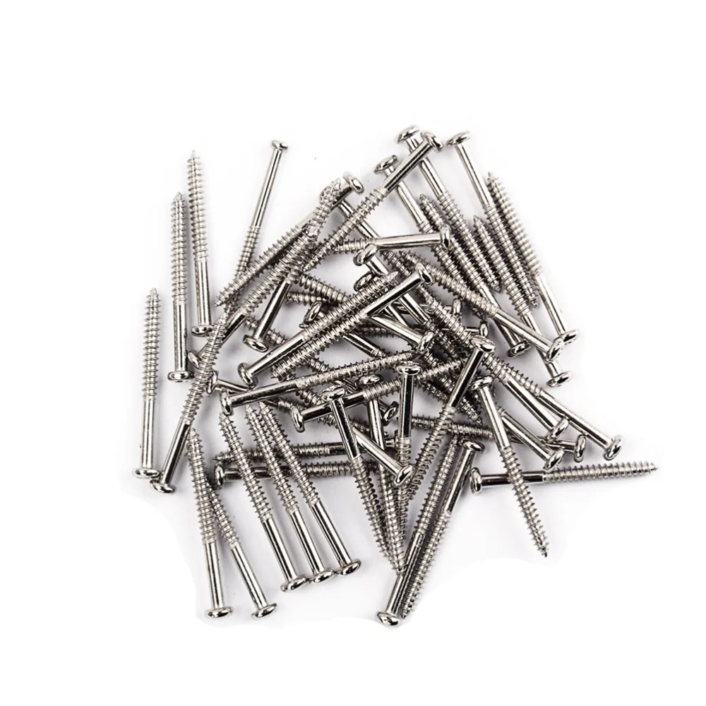 

50 PCS/ Set Humbucker Pickup Screws Kit Mounting Screws for P90 Pickups 2.5mm Thick Electric Bass Parts Accessories