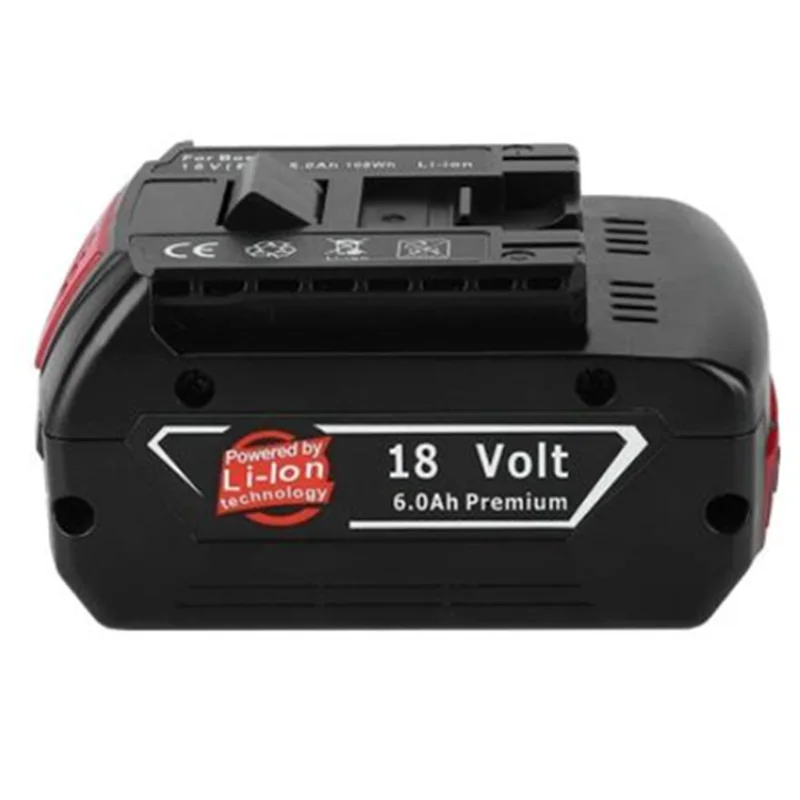 18V6.0A перезаряжаемая литий-ионная батарея для Bosch 18V Power Tool резервная 6000mah