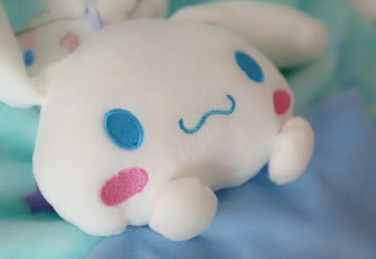 Kawaii Cinnamoroll плюшевое одеяло с большими ушами, Набивная игрушка собака, милая кукла, сохраняющая тепло зимой для малышей, детей, рождественские подарки