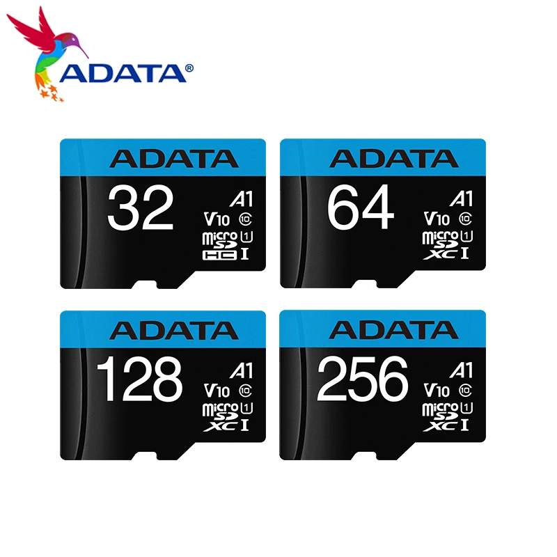 

100% Original Adata Memory Card 256GB 128GB 64GB Class 10 High Speed 32GB A1 UHS-I Micro SD Card V10 U1 TF Card