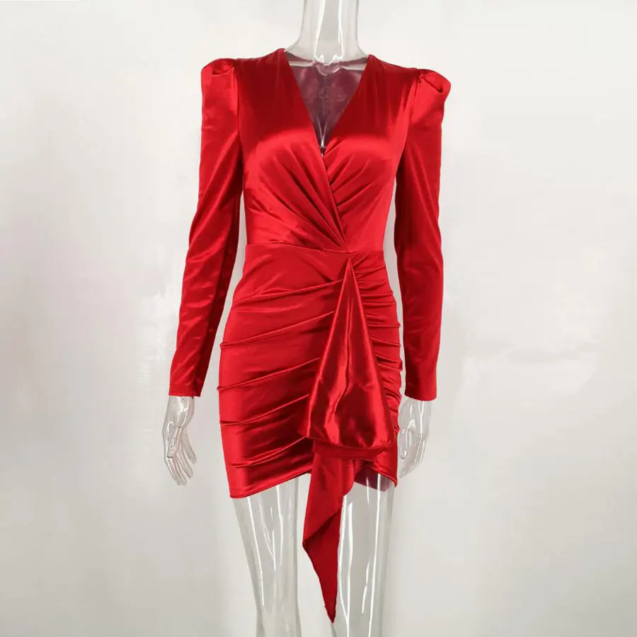 Сексуальное мини Бандажное платье элегантные женские вечерние красные короткие