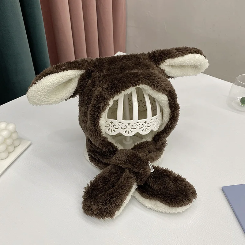 

Baby Hat With Rabbit Ear Kids Newborn Plush Cap Crochet Solid Children Beanies Girls Hats Headwear Toddler Kids Caps Accessories