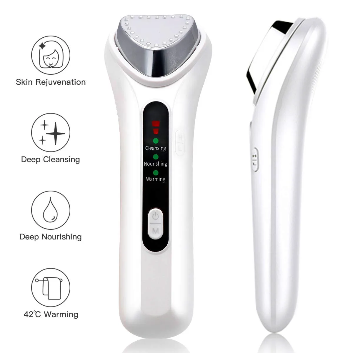 

Face Skin Care Device Skin Rejuvenation Warm Ion Importing Beauty Instrument High Frequency Facial Vibration Face Massager