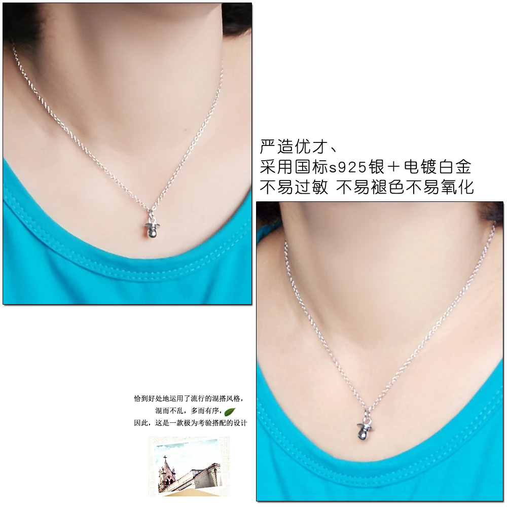 Оптовая продажа модное украшение ожерелье серебряного цвета с подвеской в виде