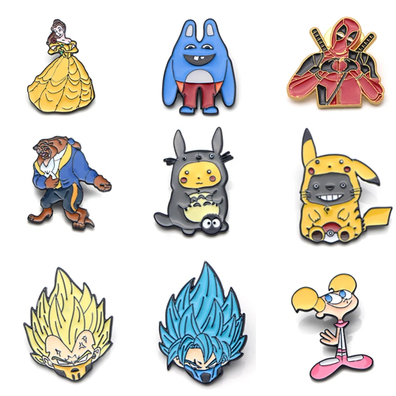 V123 Dragon Ball красота и чудовище милые металлические эмалированные булавки и броши нагрудные булавки рюкзак сумки значок коллекция подарки 1 шт