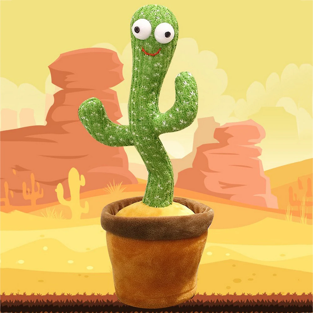 

Dancing Cactus Plush Toy Cactus Twisting Music Song Cute Dancing Desk Room Decoration Toy Comes with 120 Recorded Songs
