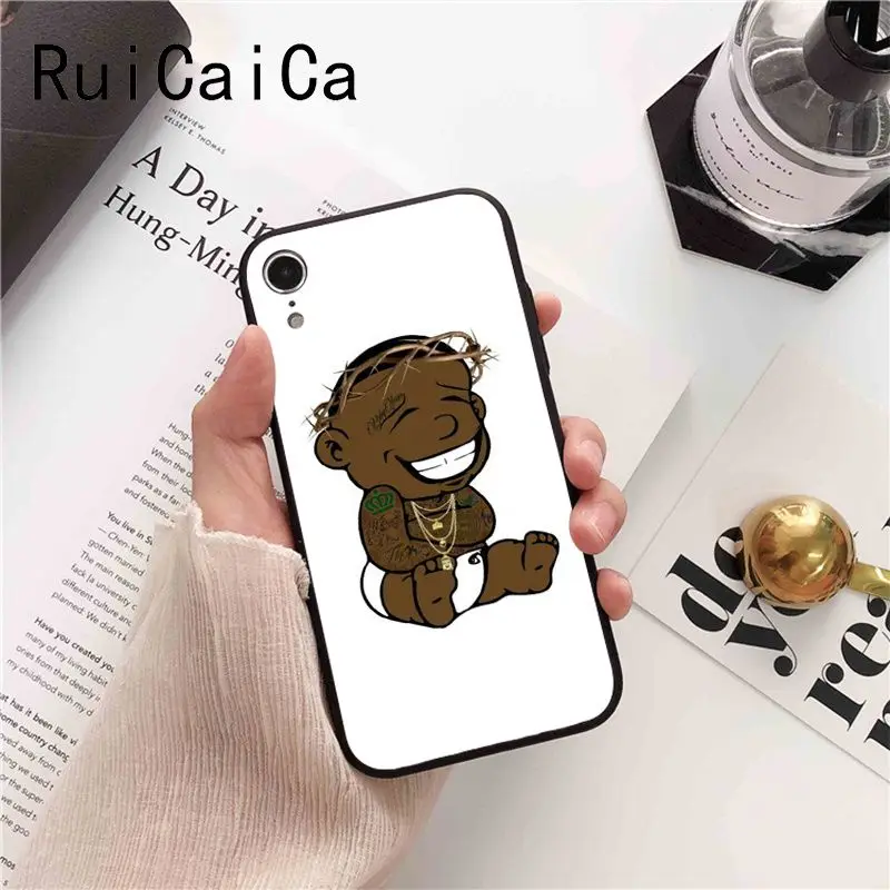 Ruicaica daaby Rapper Мягкий Силиконовый ТПУ чехол для телефона iPhone 8 7 6 6S 6Plus X XS MAX 5 5S SE XR 10