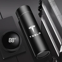 500ml stainless steel thermo bottle thermal cup temperature display vacuum flasks for tesla model 3 model x model s model y