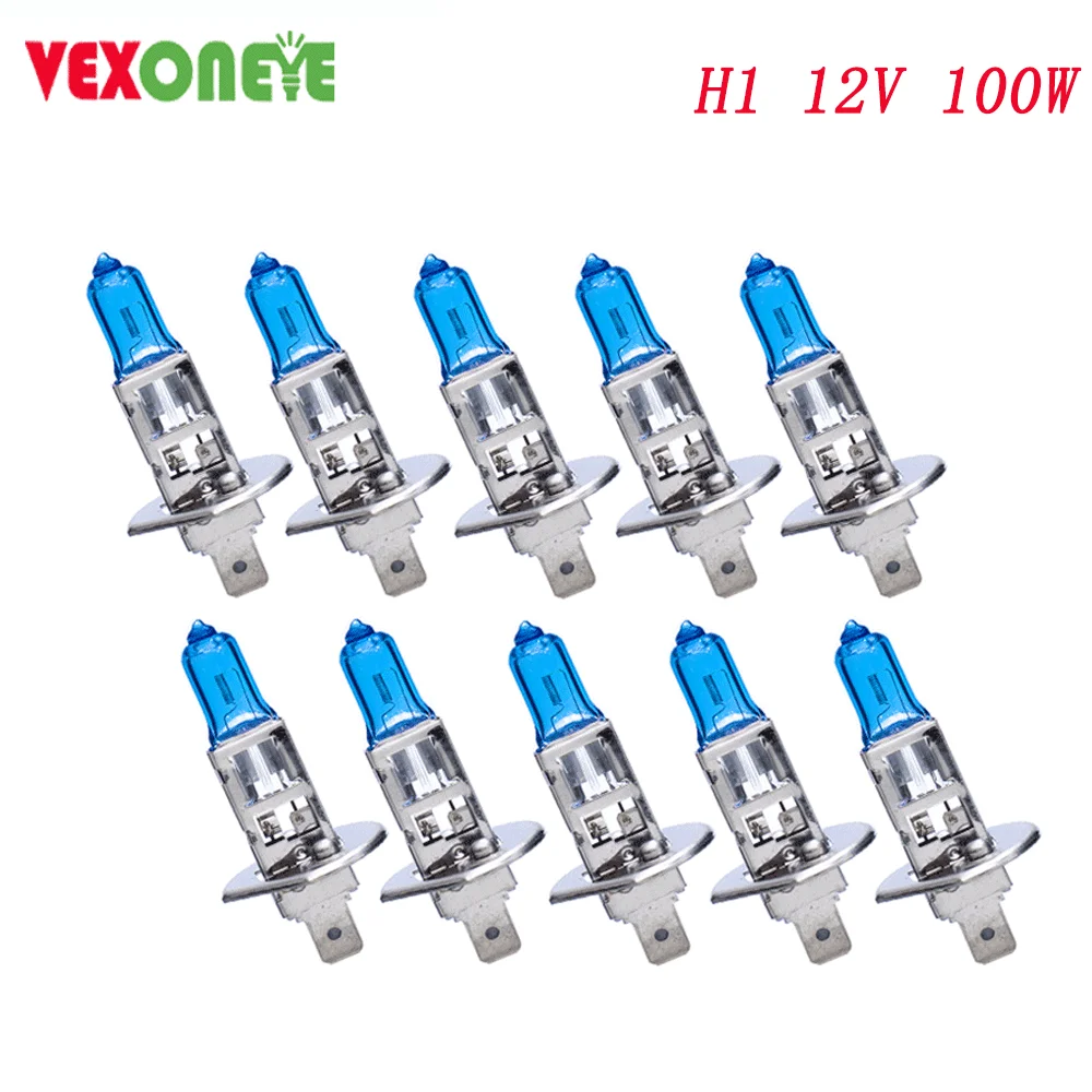 

10pcs H1 12V 100w Super White Auto Halogen Bulbs Car Light Source Auto Accessory Oem Quality