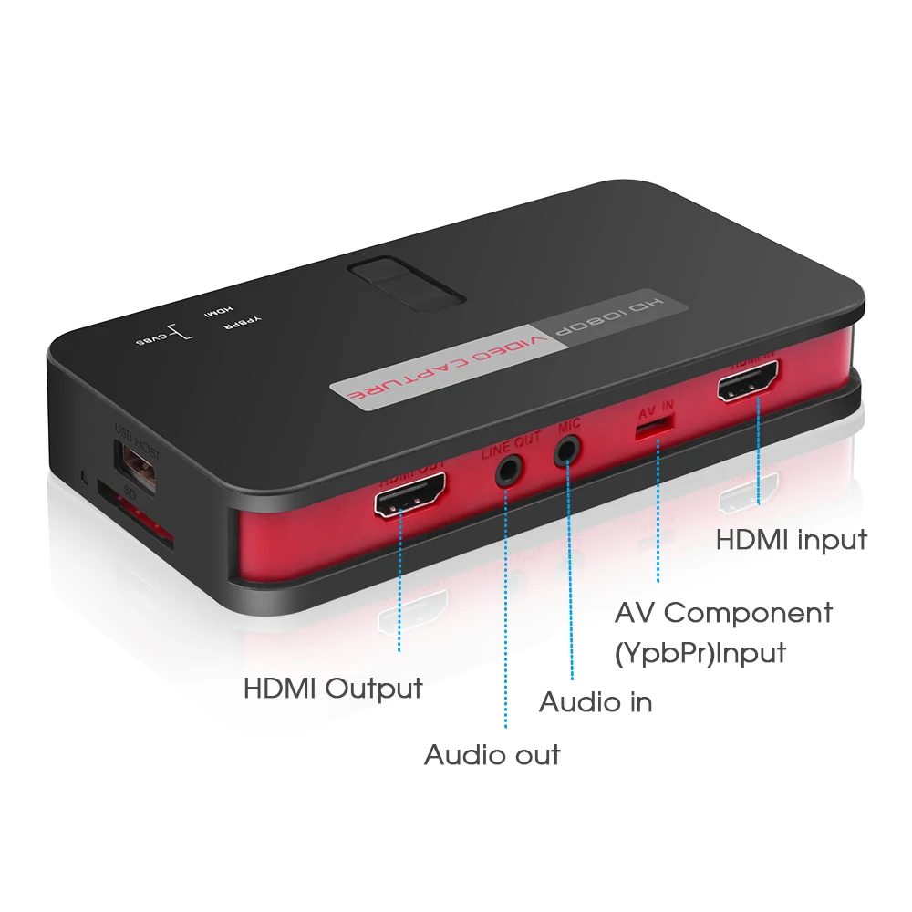 EZCAP 284 1080P HD коробка захвата видео для игр HDMI совместимый захват XBOX PS3 PS4 ТВ онлайн