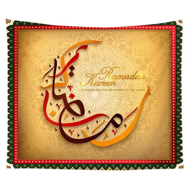 

Muslim Ramadan Tapestry Eidal Fitr Hanging Cloth Nordic Bedhead Decorative Background Wall Tapestries Beach Blanket