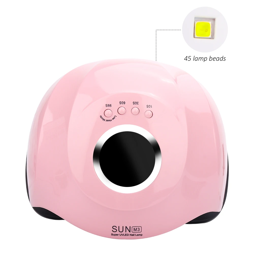 

SUN M3 45pcs Lamp Beads Nail Dryer UV LED Nail Lamp LCD Display Hybrid LEDs Dryer Lamp for Curing Gel Polish Nail Manicure Tools