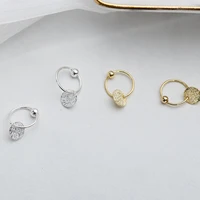 sterling silver 925 simple round temperament drop earrings for women earing pendants piercings 2021 trend accessories jewelry