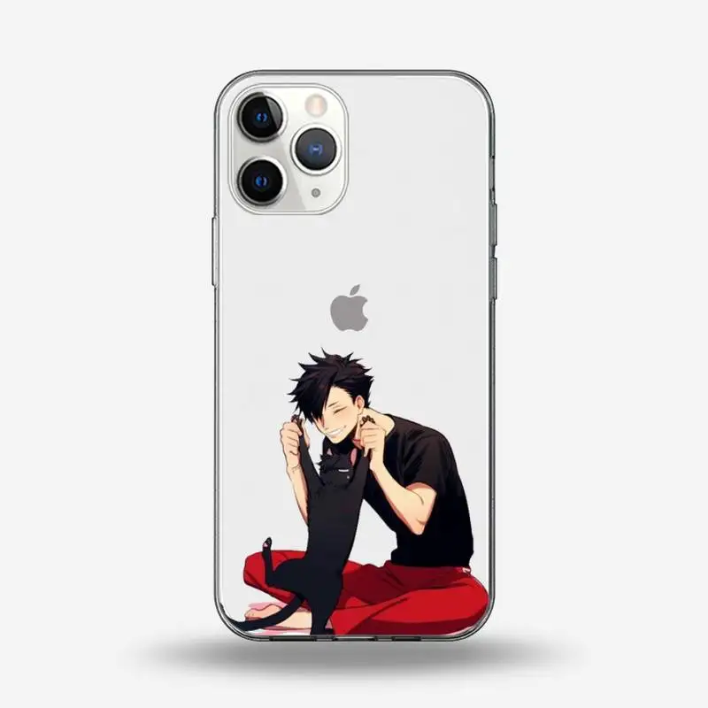 

Haikyuu Kuroo Tetsurou volleyball anime Phone Case Transparent for iPhone 6 7 8 11 12 s mini pro X XS XR MAX Plus