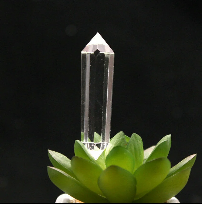 

1pc Unique white crystal hexagonal prism natural crystalline energy healing gift(Without the base)