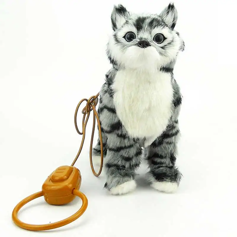 

Robot Cat Electronic Plush Cat Singing Songs Walk Electric Kitten Leash Control Music Kitty Pet Cute Animal Toy For Kids Gift