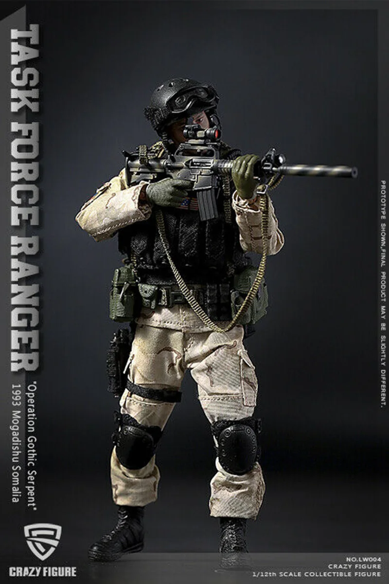 Crazy Рисунок 1/12th LW004 за каждый войны является истина целевой Ranger 1993 Сомали Стрелец рисунок полный набор Рисунок