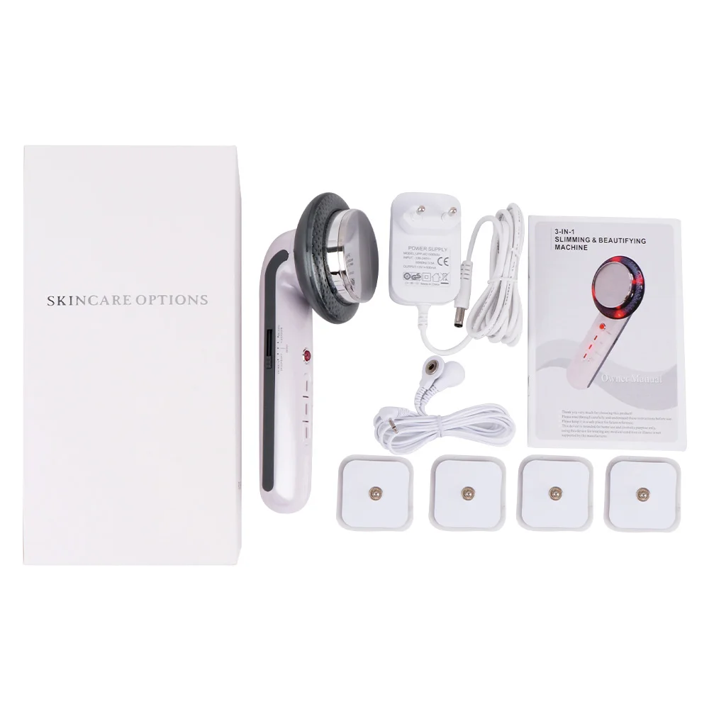 

3 in 1 Facial Lifting EMS Infrared Ultrasonic Body Massager Device Ultrasound Slimming Fat Burner Cavitation Face Beauty Machine