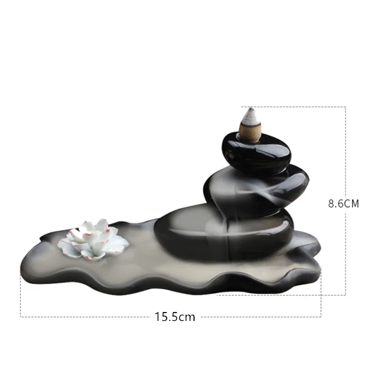 Керамическая курильница для ароматерапии Водопад с 10 конусами|Благовония и