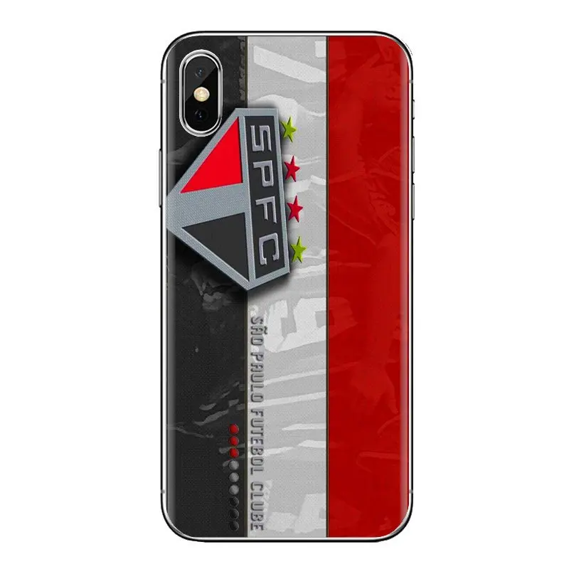 Sao Paulo FC SPFC Football Logo Soft Cover For iPhone XS Max XR X 4 4S 5 5S 5C SE 6 6S 7 8 Plus Samsung Galaxy J1 J3 J5 J7 A3 A5 |